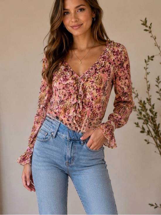 Free People Tops - Free people Heat Wave Floral Bodysuit